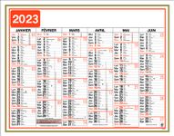 Oberthur Classique - Calendrier 6 mois par face - 33,5 x 43 cm