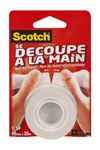 Scotch Crystal - Ruban adhésif "Se découpe à la main" - 19mm x 25m