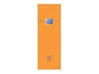 Oxford - Pack de 10 Blocs notes - 7,4 x 21 cm - 160 pages - petits carreaux - 80g - orange