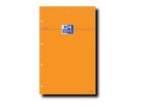 Oxford - Pack de 5 Blocs notes - A4 + - 160 pages - petits carreaux - 80g - perforés - orange