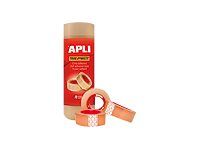 APLI - 8 Rubans de bureau - 19 mm x 33 m - transparent