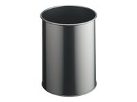 Durable - Corbeille à papier métallique ronde 15L - argent