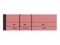 ELVE - 10 Blocs passe-partout 3 volets - 50 x 150 mm - numéroté - rose