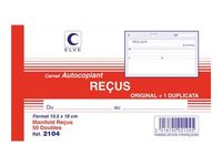 ELVE - Manifold Carnet de reçus - 50 dupli - 10,5 x 18 cm
