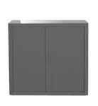 Armoire mi-haute à rideaux EASY OFFICE - 110 x 104 x 41,5 cm - Corps, rideaux et poignée anthracite