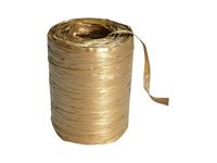 Maildor - Pelote de raphia synthétique - ruban d'emballage 100 m - or