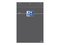 Oxford - Bloc notes - A5 - 160 pages - petits carreaux - 80G - gris