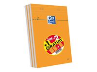 Oxford - Pack de 3 Blocs notes - A5 - 160 pages - petits carreaux - 80g