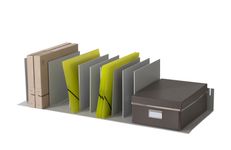 Trieur pour classeurs et documents - 10 séparateurs amovibles - L 85 cm - gris