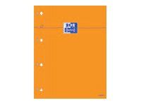 Oxford - Pack de 5 Blocs notes - A4 - 160 pages - grands carreaux - perforés - orange