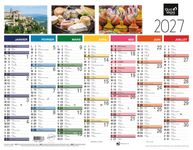 Quo Vadis - Calendrier mural - Français - Tradition - Tradition - 13 mois de janvier à janvier - 27x21 cm - Papier Clairefontaine blanc - Fabrication française