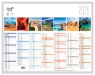 Quo Vadis - Calendrier Fantaisie 7 mois par face - 43 x 33,5 cm - Terre
