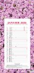 Quo Vadis Fleurs - Calendrier bloc mensuel - 16 x 33,5 cm