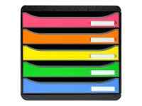 Exacompta BigBox Plus - Module de classement 5 tiroirs - arlequin