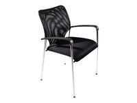 Chaise TOULA - accoudoirs intégrés - noir