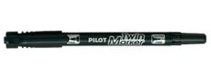 Pilot TWIN MARKER - Marqueur permanent - double pointe fine et extra fine - noir