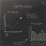 Naga - Tableau en verre 100 x 100 cm - noir