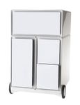 Caisson de bureau mobile EASYBOX - 4 tiroirs mixtes - Blanc