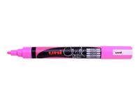UNI CHALK - Marqueur craie - pointe moyenne conique - rose neon