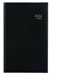 Agenda de la banque large Lima Jupiter 1er volume - 1 jour sur 2 pages - 17 x 27 cm - noir - Brepols