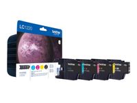 Brother LC1220 - Pack de 4 - noir, cyan, magenta, jaune - cartouche d'encre originale