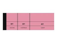 ELVE - Bloc passe-partout 3 volets - 50 x 150 mm - numéroté - rose