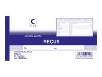 ELVE - Manifold Carnet de reçus - 50 dupli - 10,5 x 21 cm