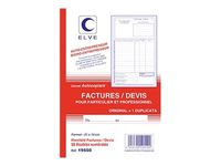 ELVE - Manifold Carnet de factures/devis pour auto-entrepreneurs - 50 dupli - A5