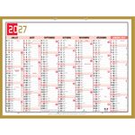 Calendrier Tricolore - 7 mois par face - 55 x 40,5 cm - Exacompta