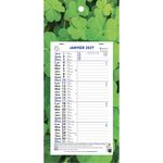 Calendrier mensuel avec feuillets détachables 15,5 x 28,5 cm sur plaque décors Nature 19 x 41 cm - disponible dans différentes couleurs - Exacompta