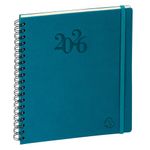 Agenda spiralé Swan Eurotime 18W - 1 semaine sur 2 pages - 15 x 17 cm - disponible dans différentes couleurs - Exacompta