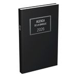 Lecas - Agenda Banquier Large - 1 jour sur 2 pages - 1er volume - 18 x 29 cm - noir