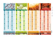 Calendrier rembordé 65x23 cm - 1 décor plantation - 1 année / face Hamelin