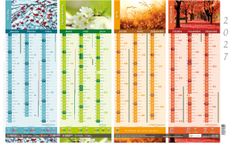 Calendrier rembordé 65x23 cm - 1 décor plantation - 1 année / face Hamelin