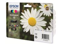 Epson 18 Pâquerette - Pack de 4 - noir, cyan, magenta, jaune - cartouche d'encre originale