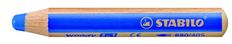 STABILO Woody 3 in 1 - Crayon de couleur pointe large - bleu d'outremer