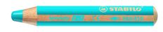 STABILO Woody 3 in 1 - Crayon de couleur pointe large - bleu cyanine