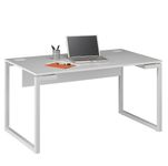 Bureau SUNDAY - 140 cm - Pieds cadre - Gris