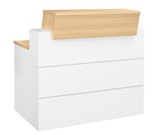 Banque d'accueil droite SUNDAY - L120 x H74/110 x P72/83 - Chêne