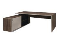 Bureau avec retour gauche - VERMONT - Noyer fumé