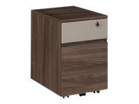 Caisson mobile VERMONT - 2 tiroirs - Noyer fumé