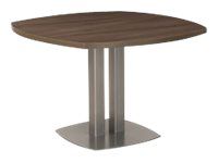 Table 4 côtés courbes VERMONT - L115 x H75 x P115 - Noyer fumé