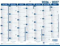 Calendrier Classique LECAS - 42x32 cm - 1 année sur 2 faces - Hamelin