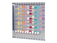 Nobo - Planning mural à cartes - 12 colonnes - 32 fentes - Indice 1.5 - 645 x 660 mm