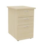 Caisson bout de bureau IDRA/DUAL - L47 x P60 cm - Imitation Erable