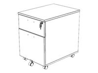 Simmob IDRA - socle - 2 tiroirs - bois de cerisier