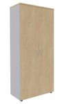 Burocean PRO - Aparador - 2 baldas - 2 Puertas - roble claro, aluminio