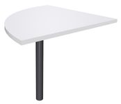 Angle de Liaison à 90° IDRA/DUAL - Pied anthracite - plateau Blanc perle