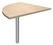 Burocean - Componente de escritorio - esquina a 90º - roble claro - aluminio base