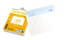 La Couronne - 50 Enveloppes de visite - 90 x 140 mm - 110 gr - sans fenêtre - blanc - bande auto-adhésive